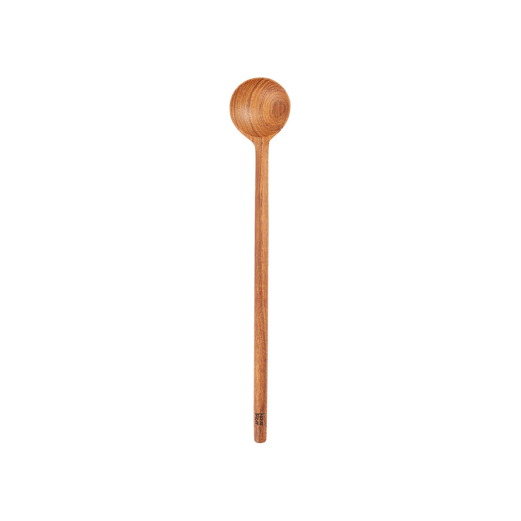 Cuillère doseuse en teck à cuilleron plat 19 cm