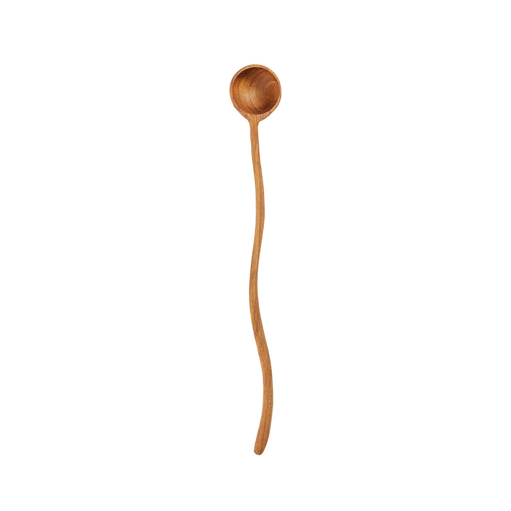 Cuillère doseuse en teck à manche ondulé 22 cm