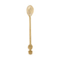 Cuillère longue Ananas en laiton doré 20 cm