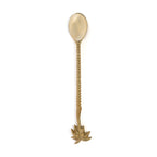 Cuillère longue Palmier en laiton doré 20 cm