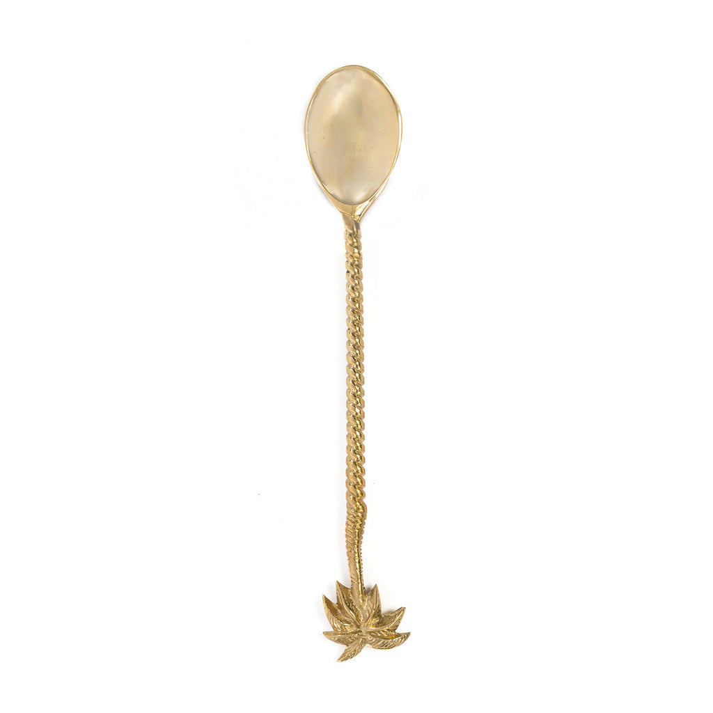 Cuillère Palmier en laiton doré 22 cm