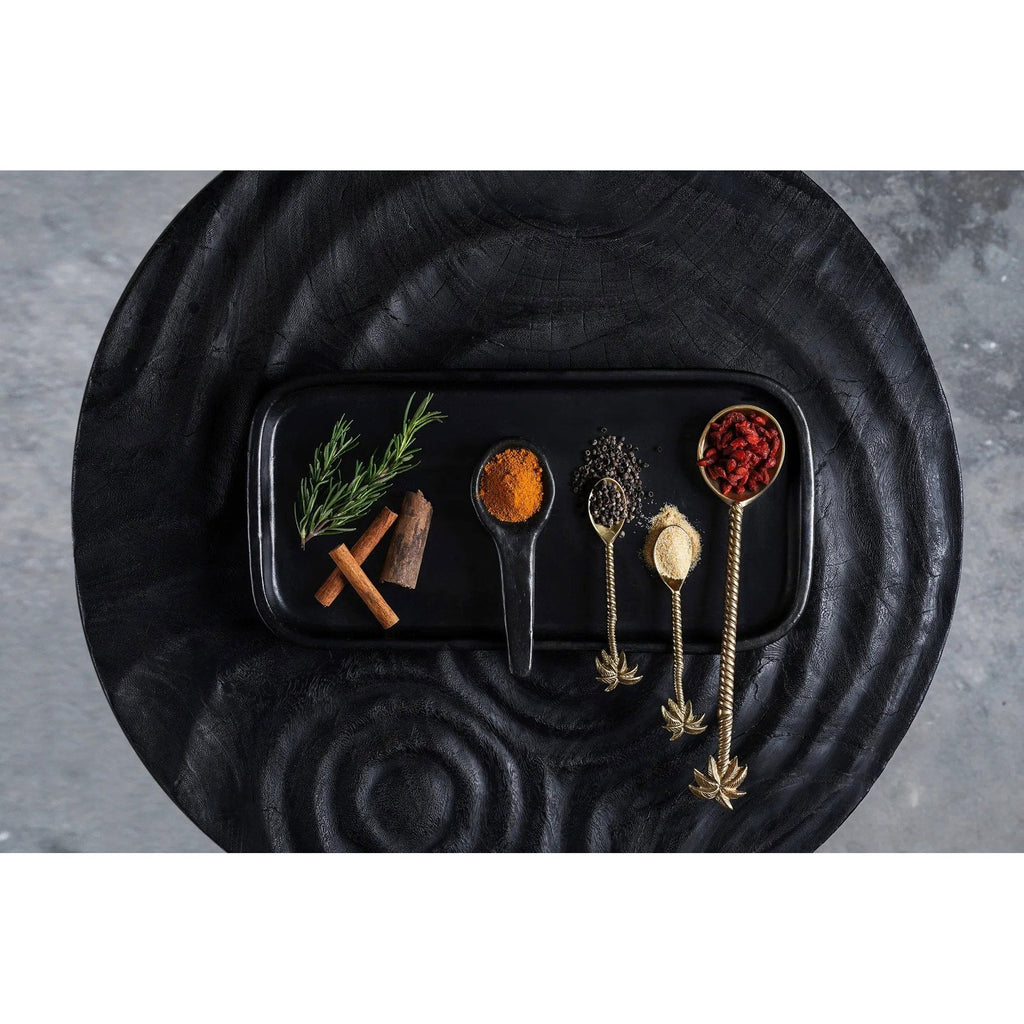 Cuillère de service Palmier en laiton doré 26 cm, vue 8