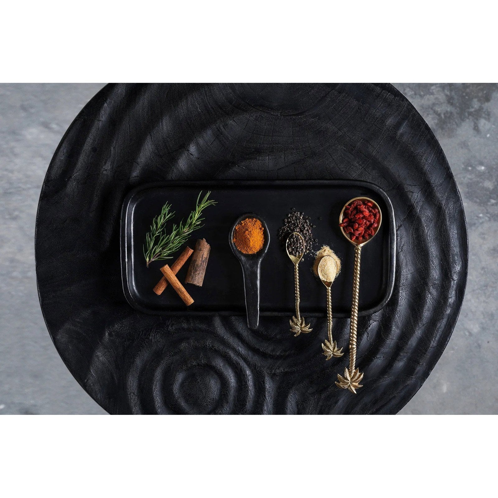 Cuillère de service Palmier en laiton doré 26 cm, vue 8