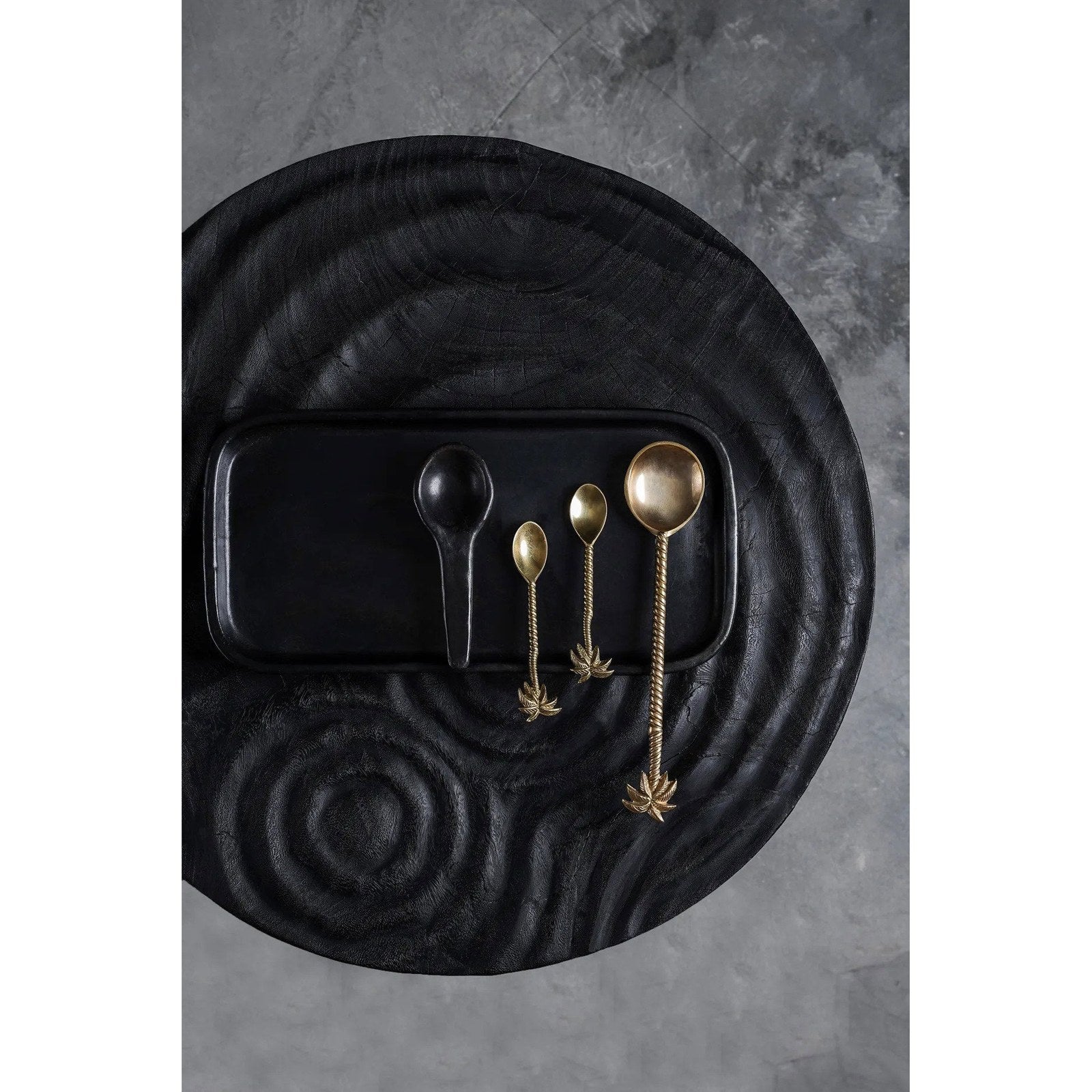Cuillère à tapas en terre cuite noire 16 cm, vue 3