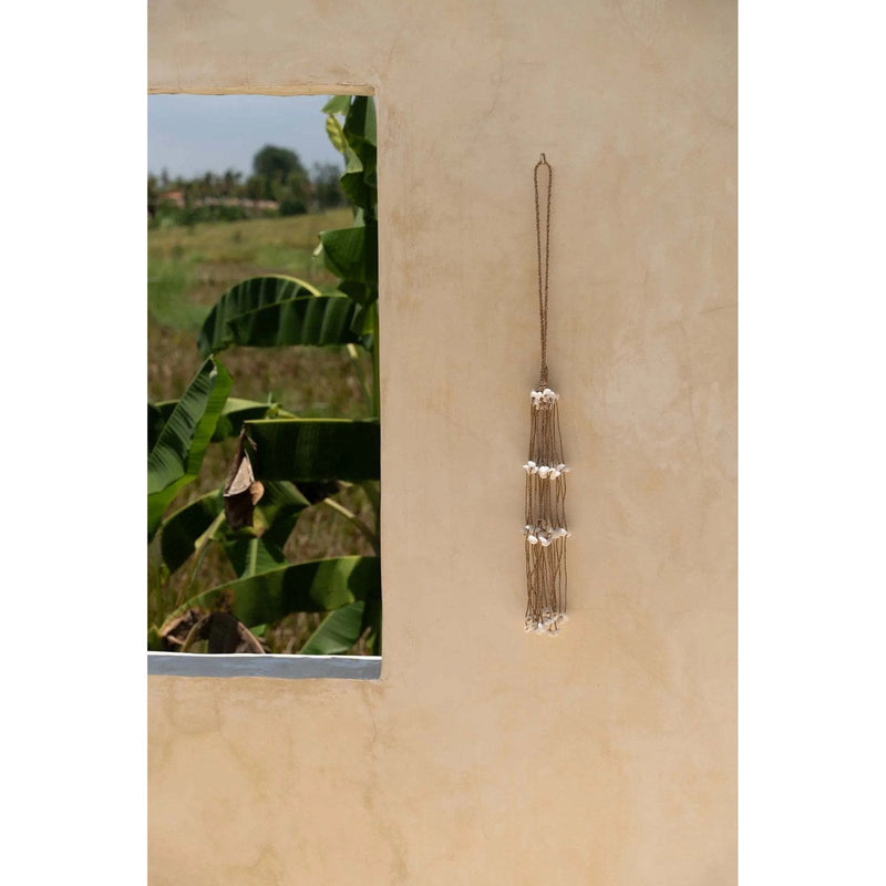 Dimensions Décoration à suspendre Long Shell coquillages blancs 75 cm