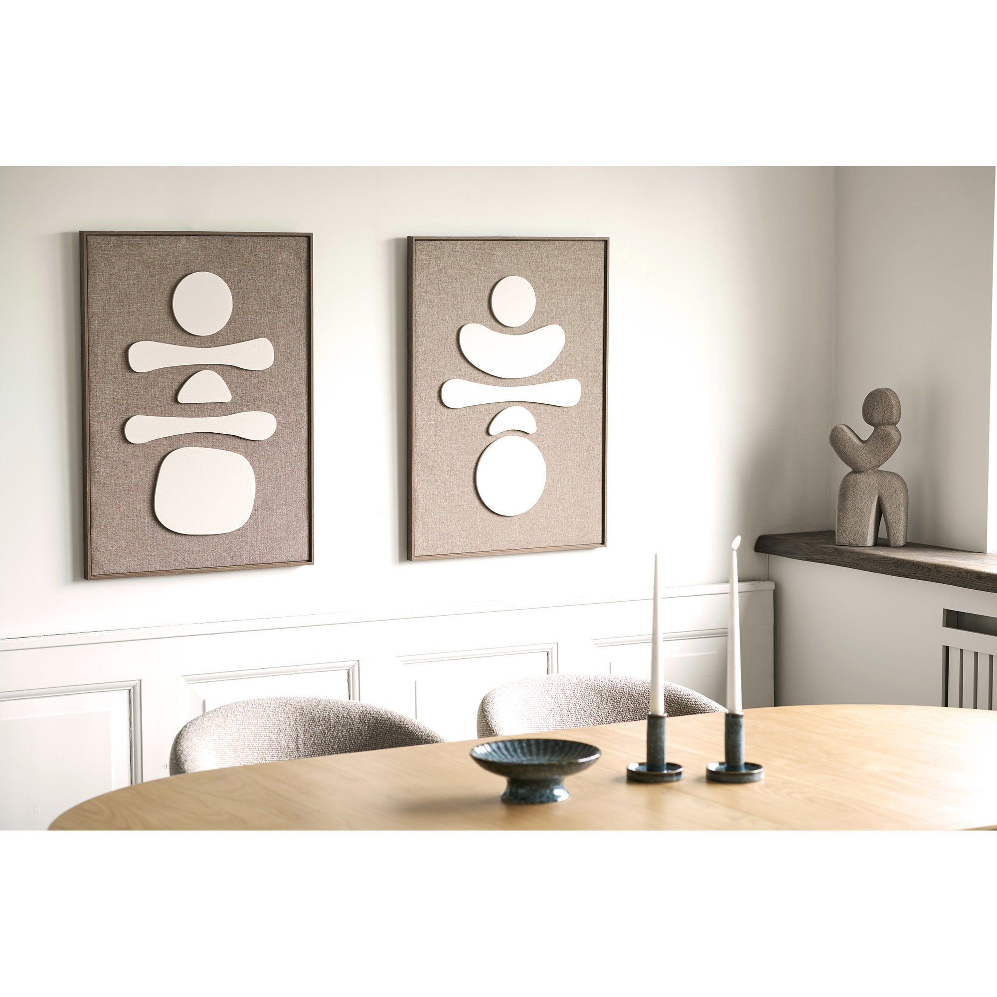 Décoration murale Diva relief brun et beige N 1 50x70 en situation