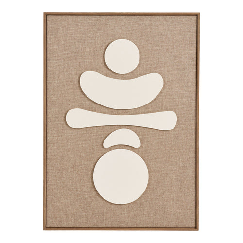 Décoration murale en relief Diva N°2 brun et beige 50x70 cm