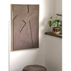 Décoration murale Isabella relief brun N 2 60x90 en situation