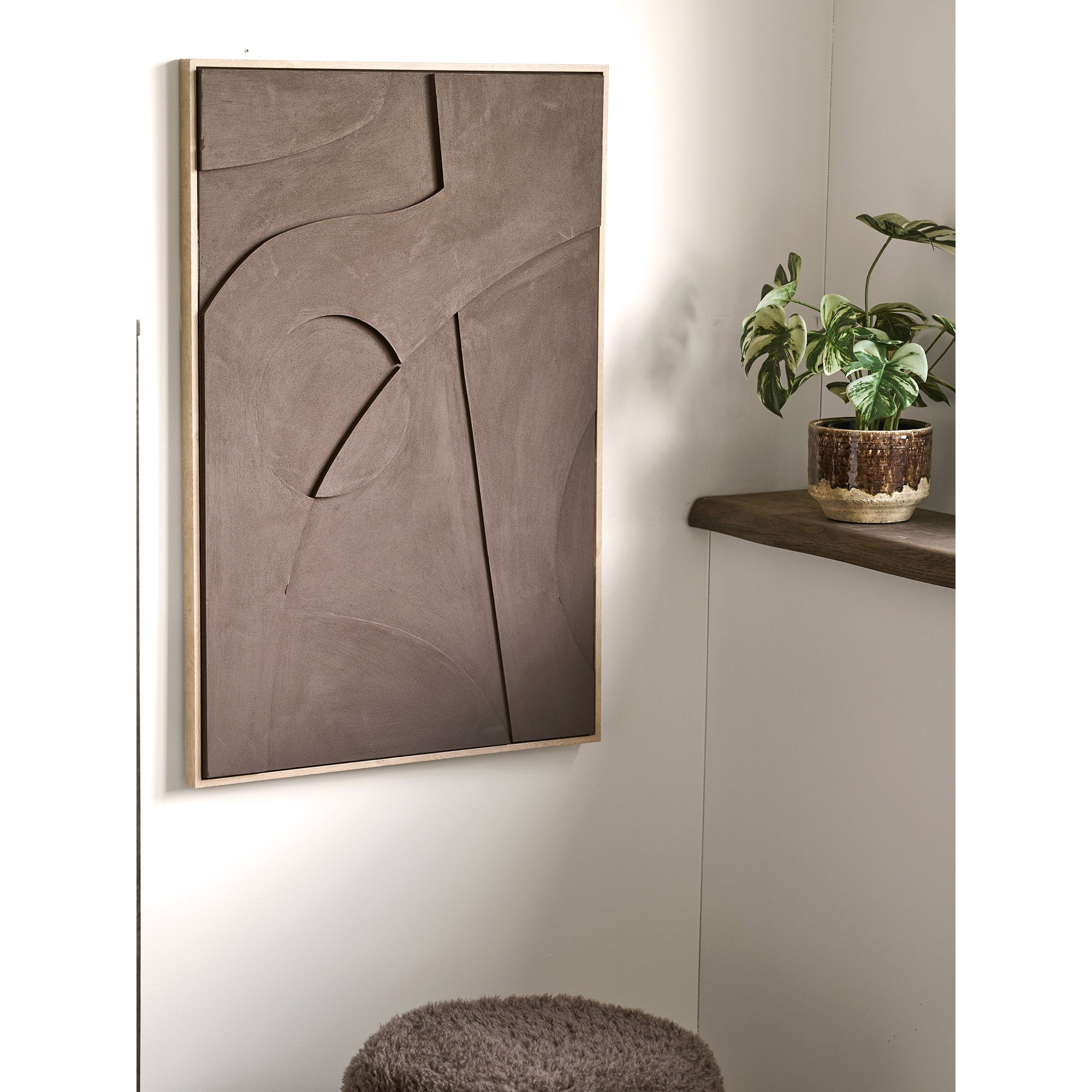 Décoration murale Isabella relief brun N 2 60x90 en situation