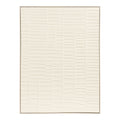 Décoration murale relief Ena blanc cassé vue de face colonnes de rectangles texturés dans un cadre fin assorti