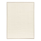 Décoration murale relief Ena blanc cassé vue de face colonnes de rectangles texturés dans un cadre fin assorti
