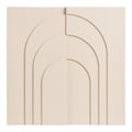 Décoration murale relief Ina arches imbriquées beige sable 60x60 fond blanc