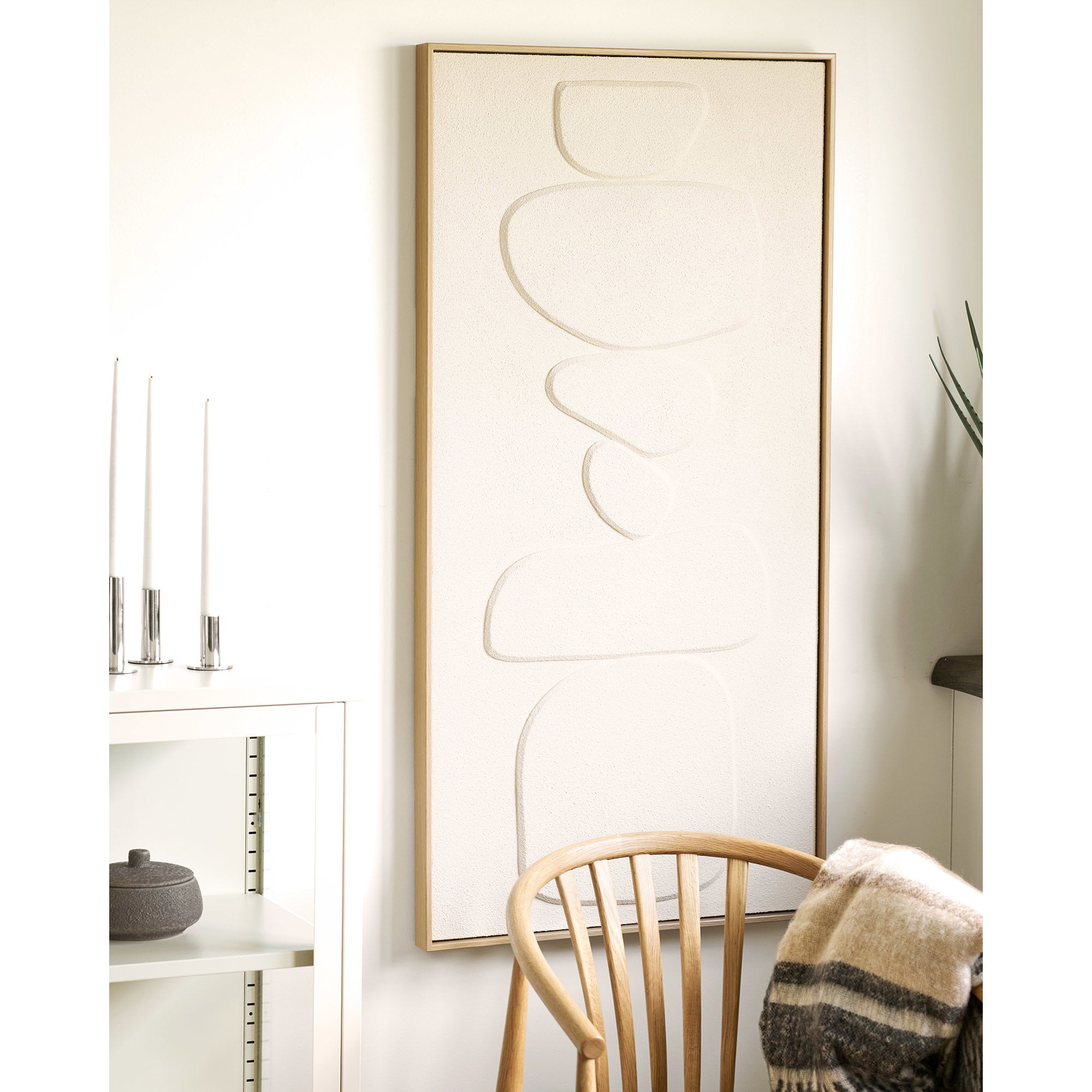 Décoration murale Victoria relief beige N 1 60x120 en situation