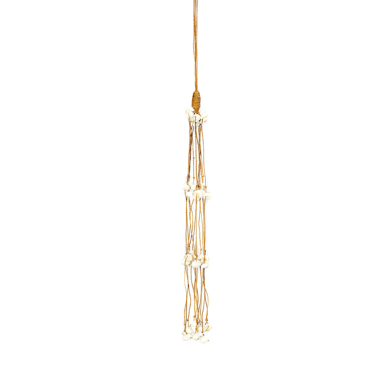 Décoration à suspendre Long Shell en coquillages blancs 75 cm