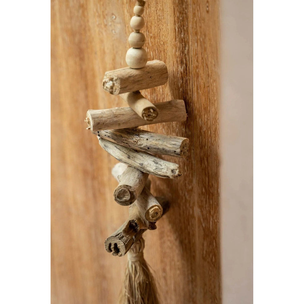 Décoration à suspendre Raffia Driftwood en bois flotté 60 cm, vue 4