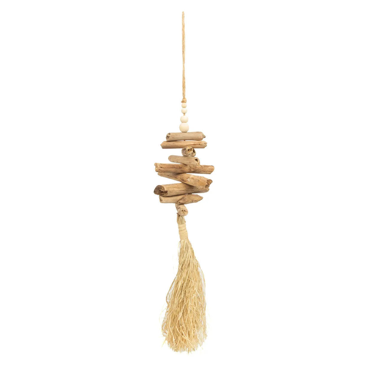 Décoration à suspendre Raffia Driftwood en bois flotté 60 cm, vue 5