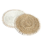 Dessous-de-plat en cordon de jonc de mer et coquillages 23 cm, vue 4