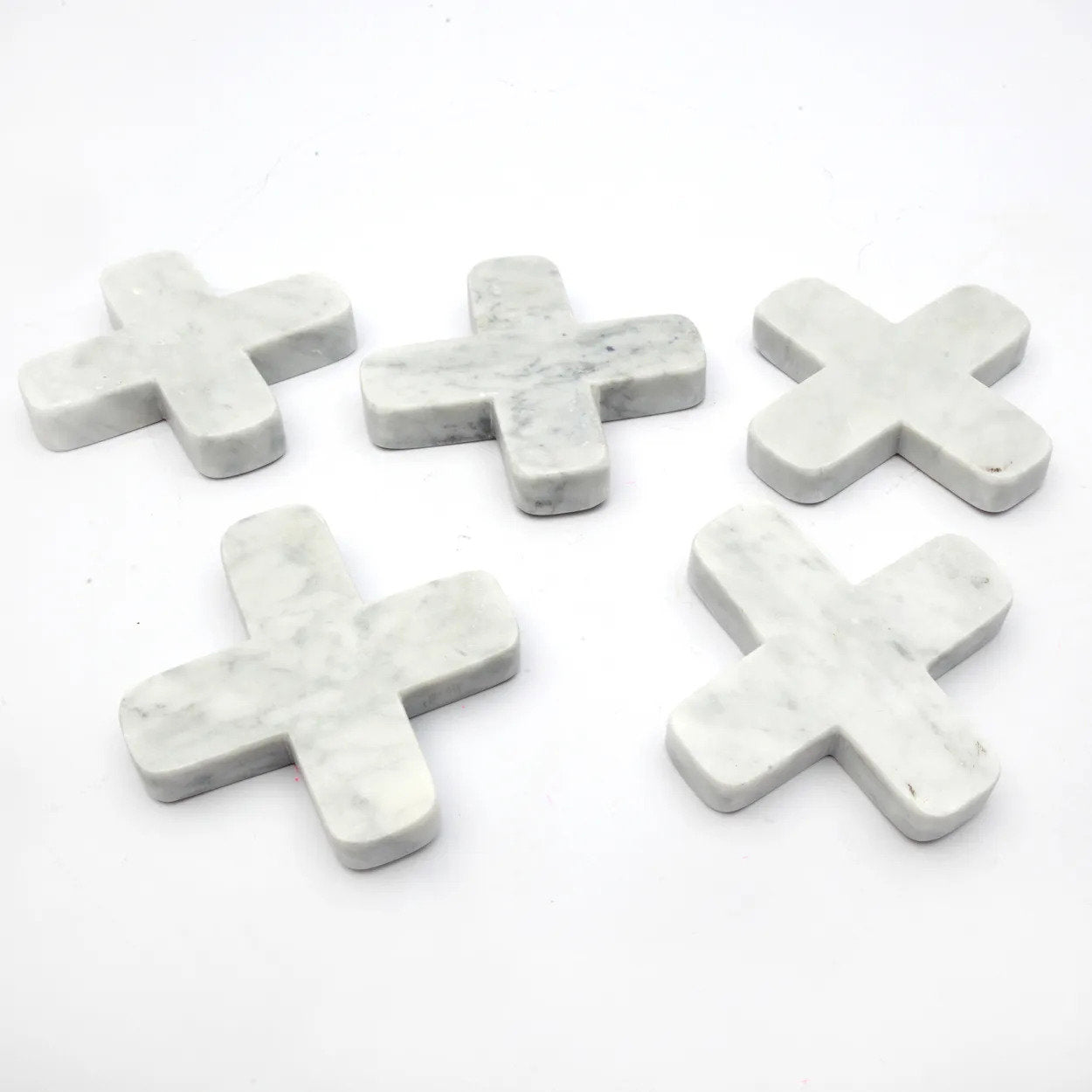Dessous-de-plat croix en marbre blanc 12 cm, vue 5