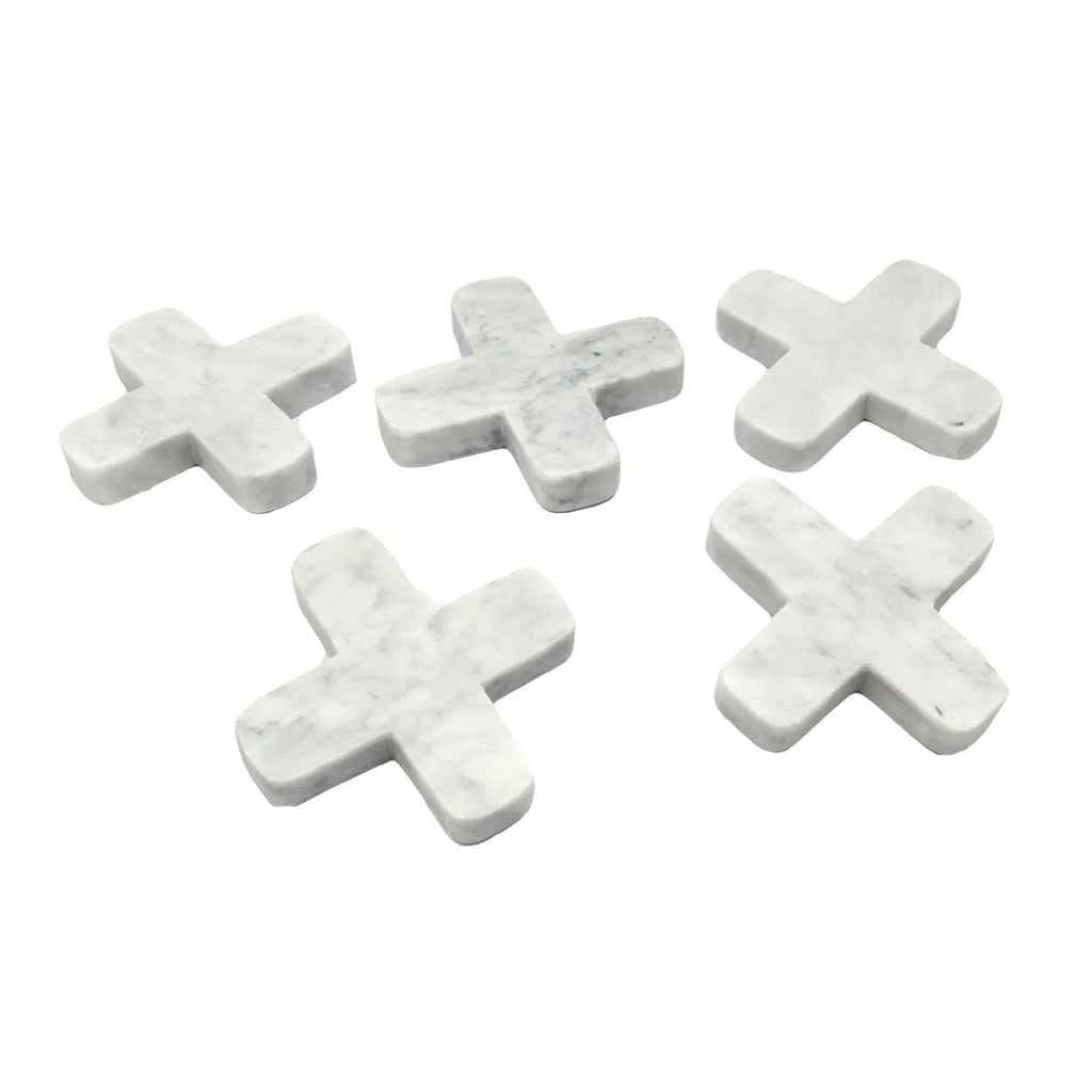 Dessous-de-plat croix en marbre blanc 12 cm, vue 6