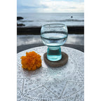 Dessous-de-verre Boho en rondelle de teck brut 10 cm, vue 4