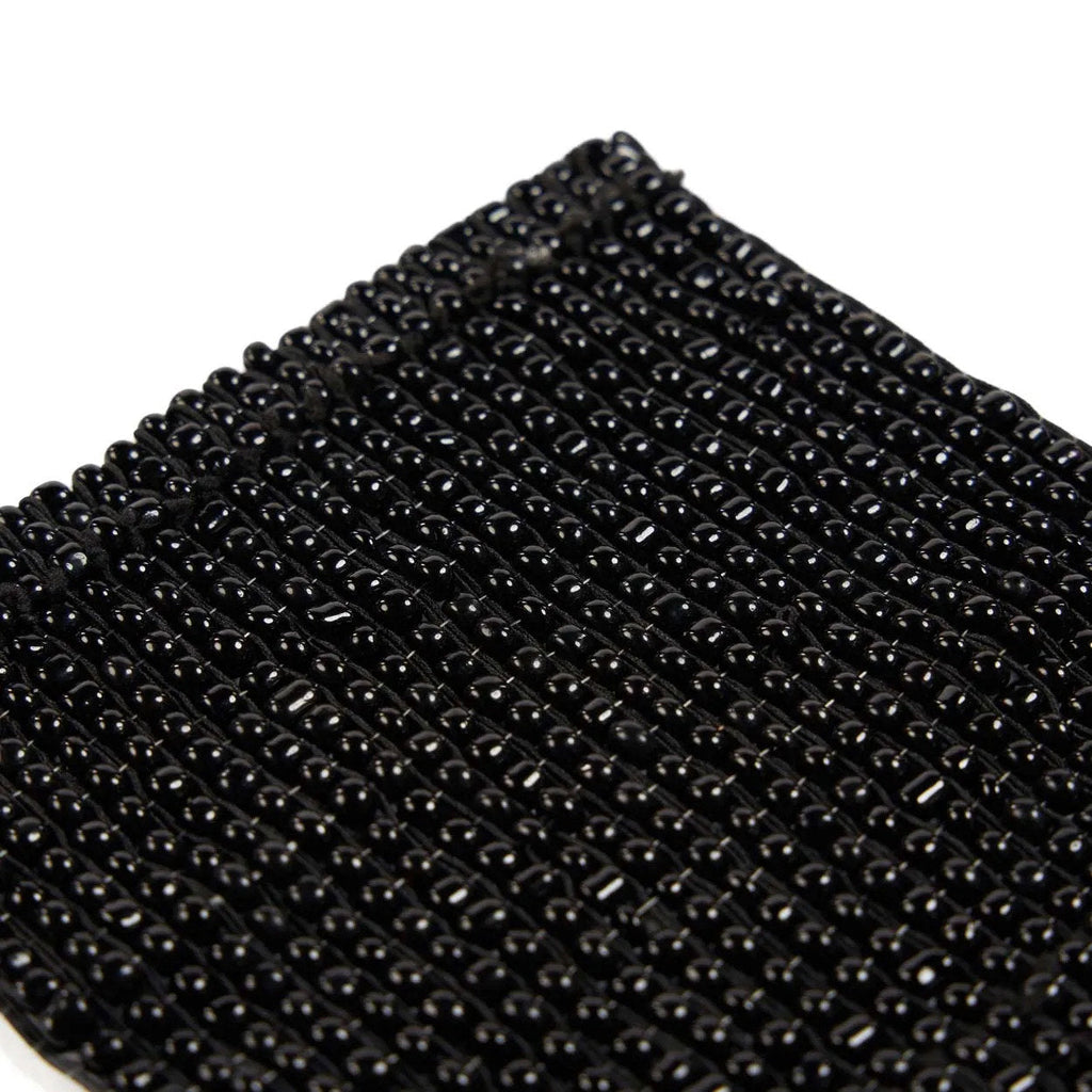 Dessous-de-verre carré Perles en perles noires 11 cm, vue 5