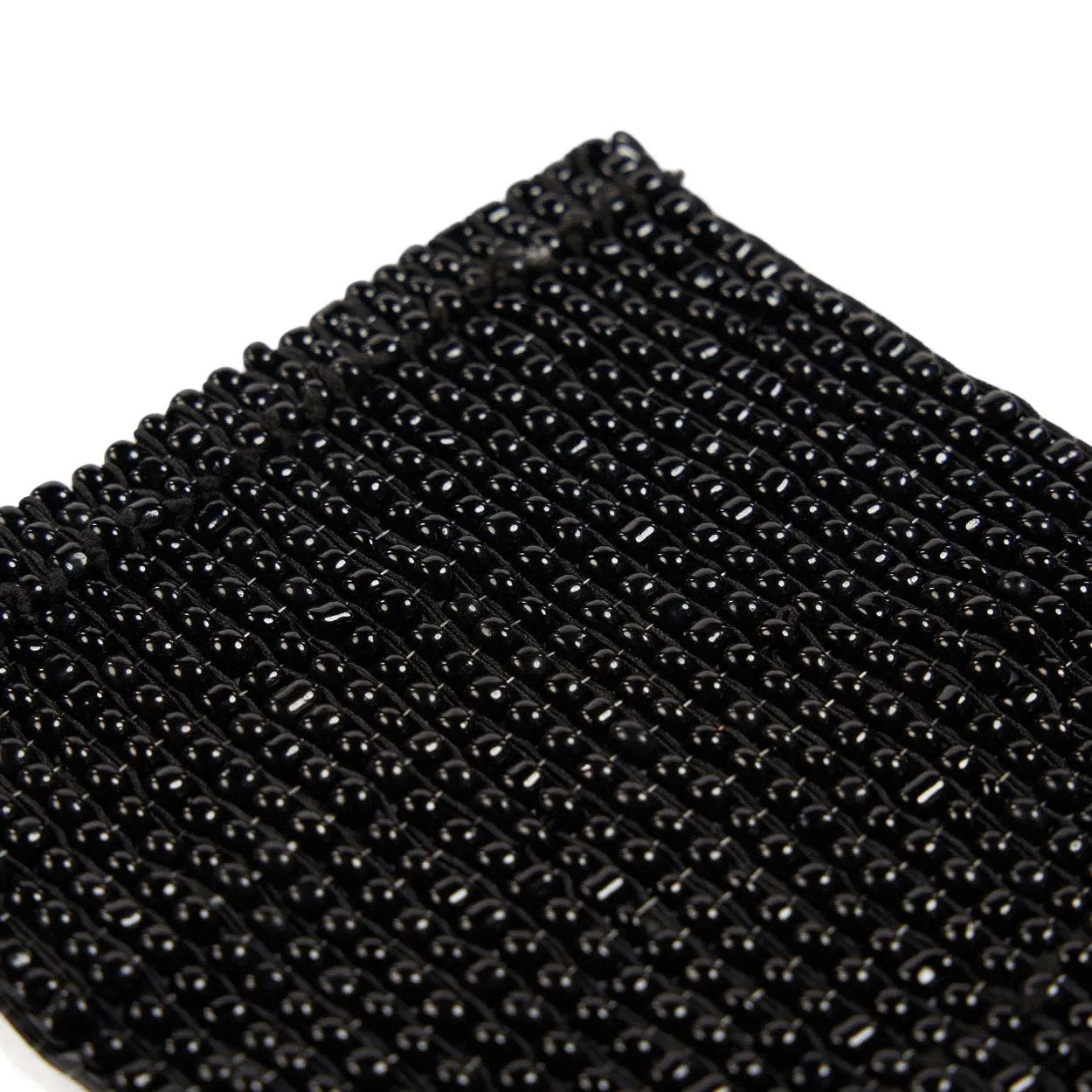 Dessous-de-verre carré Perles en perles noires 11 cm, vue 5