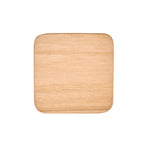Dessous-de-verre carré en teck brossé naturel 10 cm