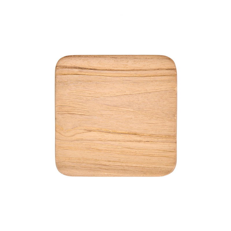 Dimensions Dessous-de-verre carré en teck à grain profond 10 cm
