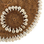 Dessous-de-verre Colonial en rotin et coquillages 15 cm, vue 8