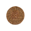 Dessous-de-verre Colonial en rotin tressé 11 cm