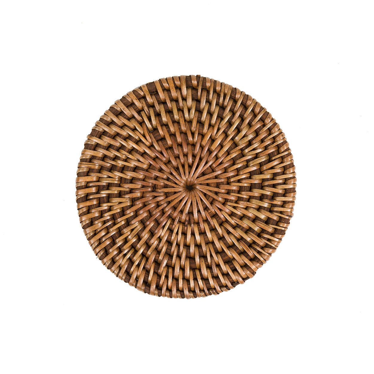Dessous-de-verre Colonial en rotin tressé 11 cm