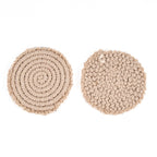Dessous-de-verre en cordon de coton beige 12 cm, vue 5