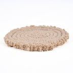 Dessous-de-verre en cordon de coton beige 12 cm, vue 6