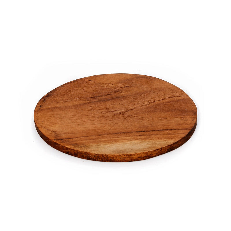 Dimensions Dessous-de-verre Nordic en teck plein 10 cm