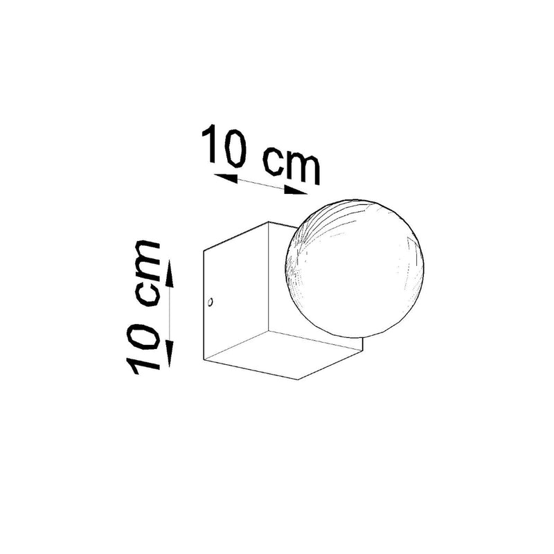 Dimensions Applique Ariz bois naturel E27