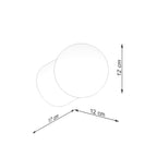 Schéma coté du Applique Boomo bois et verre opale G9