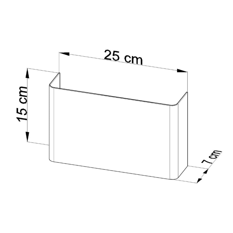 Dimensions Applique Copertura acier blanc G9
