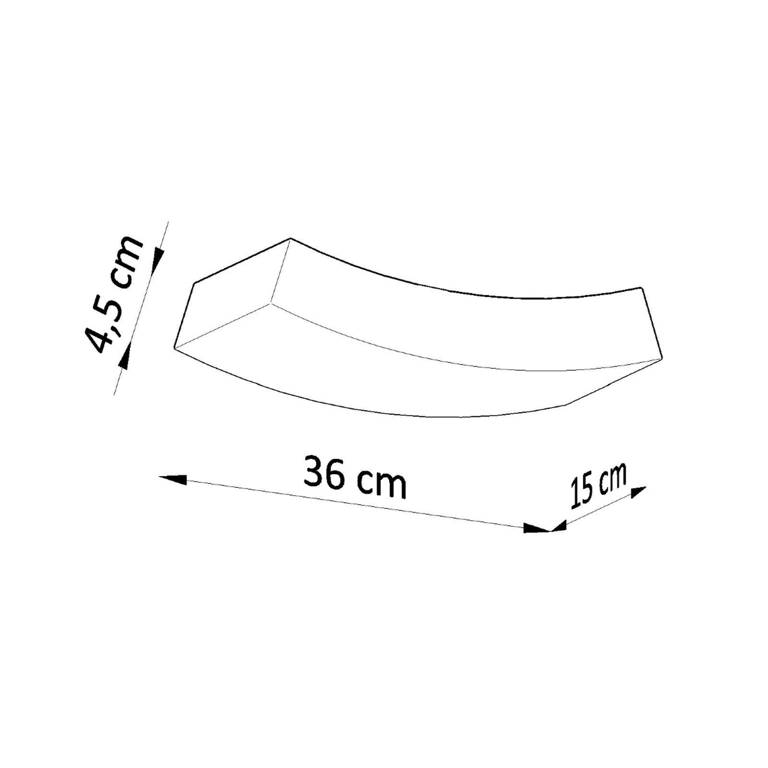 Schéma des dimensions de l'applique Hattor