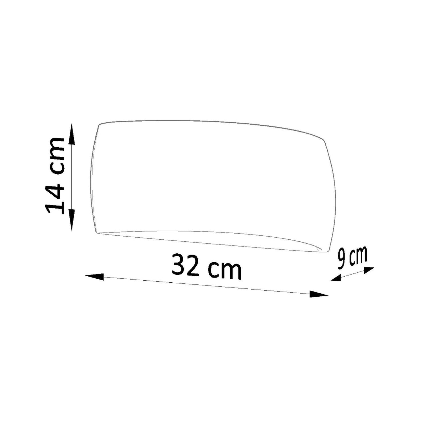 Schéma des dimensions de l'applique Pontius
