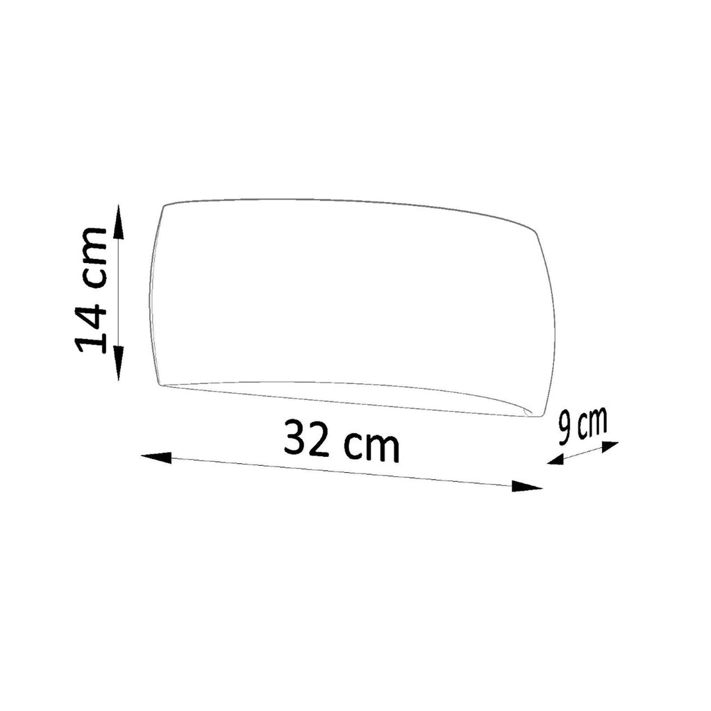 Schéma des dimensions de l'applique Pontius