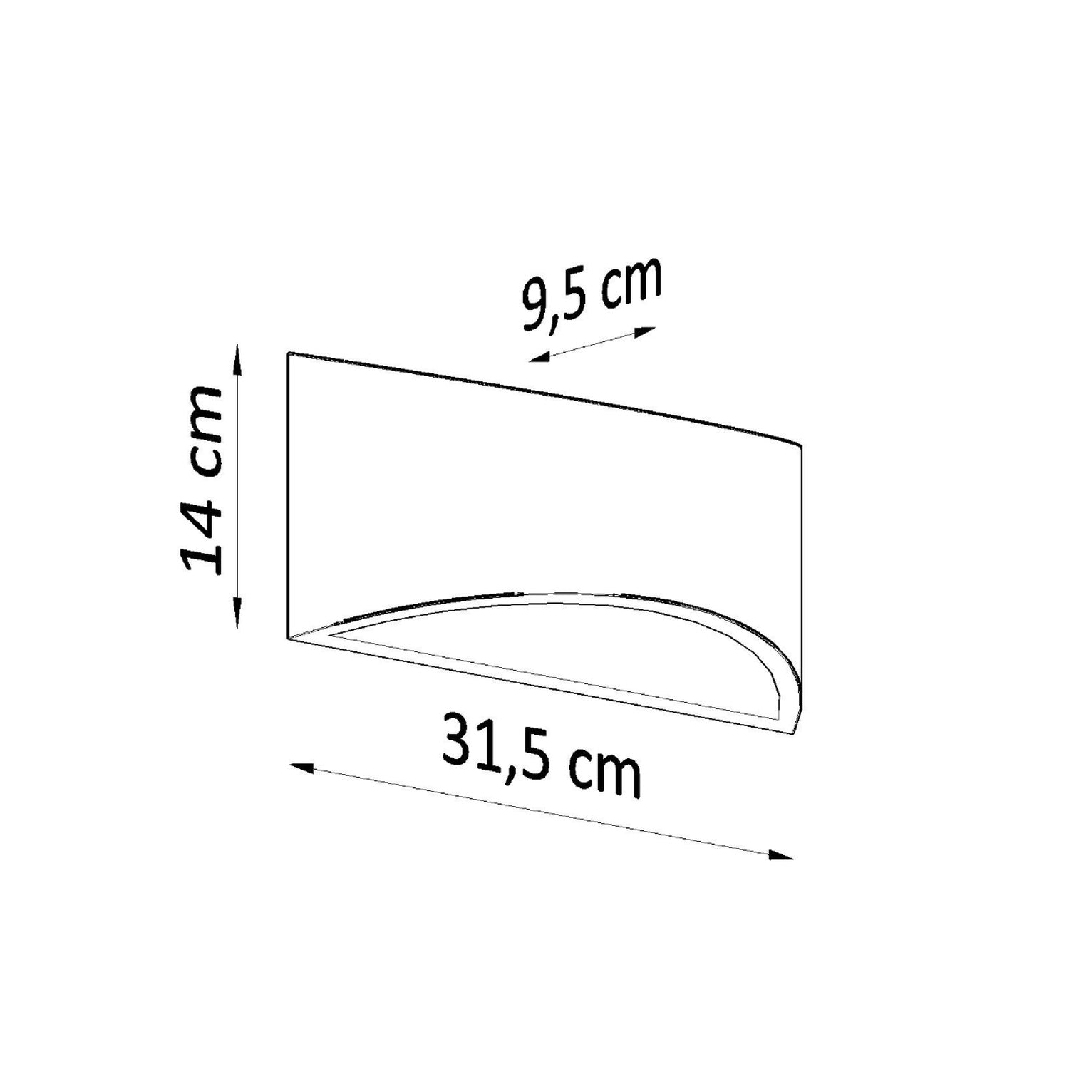 Schéma des dimensions de l'applique Vixen