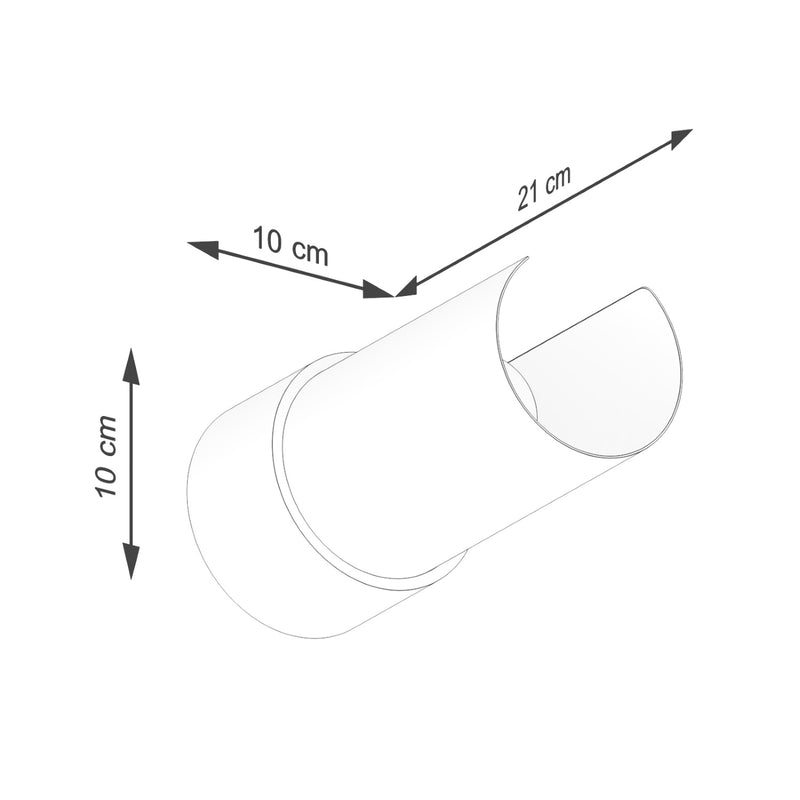 Dimensions White metal E27 Flash wall light