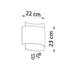 Schéma des dimensions de l'applique Impact