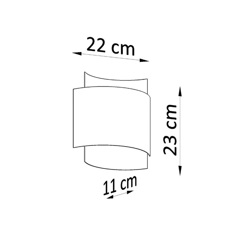 Dimensions Applique Impact acier blanc G9