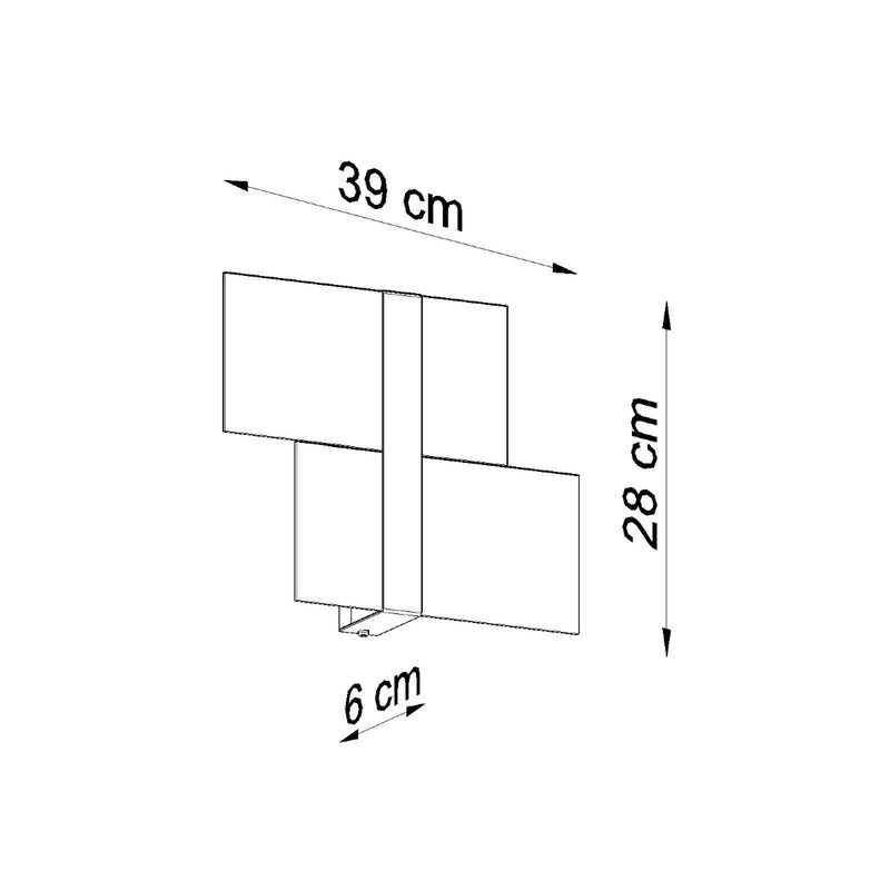 Dimensions Massimo Wandleuchte weiß Glas weiß G9
