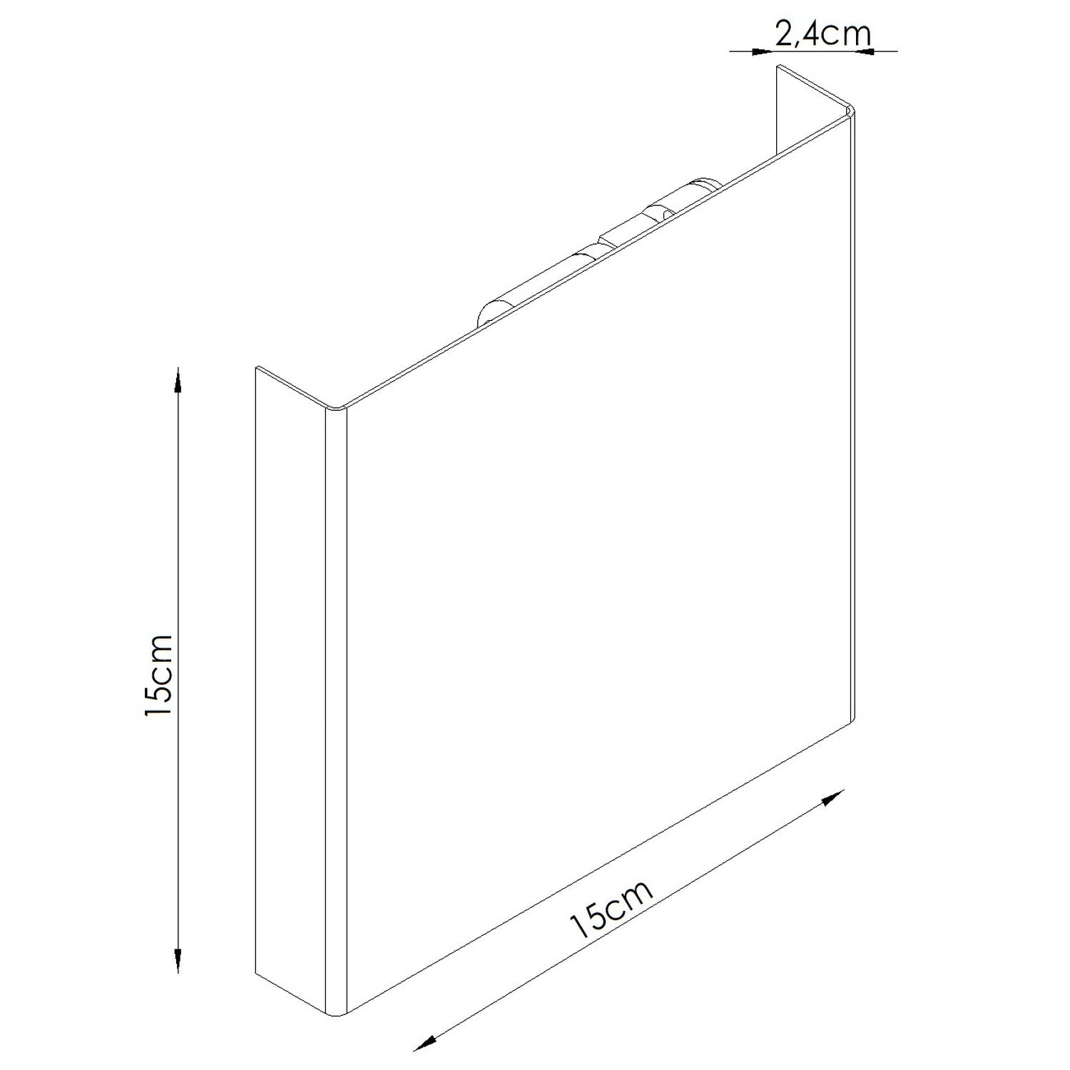 Schéma coté : Applique murale Vanta beige G9