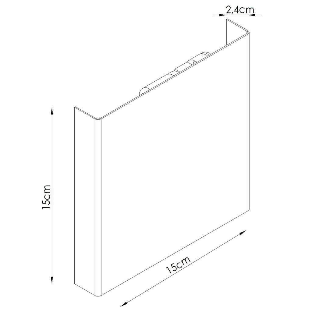 Schéma coté : Applique murale Vanta vert olive G9