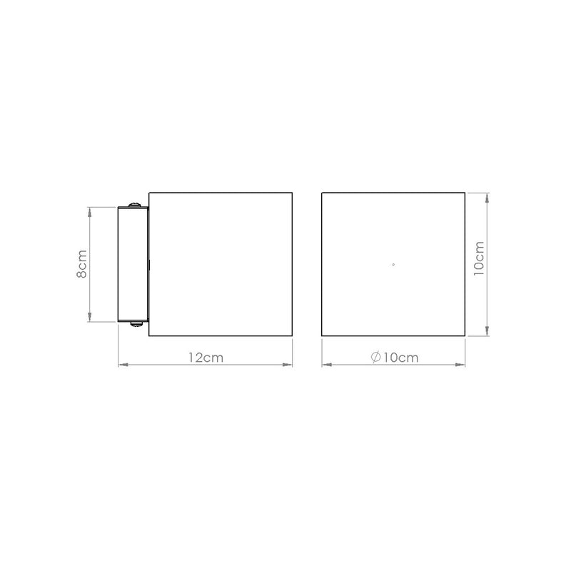 Dimensions Wandleuchte Orbis Beton Olivgrün G9