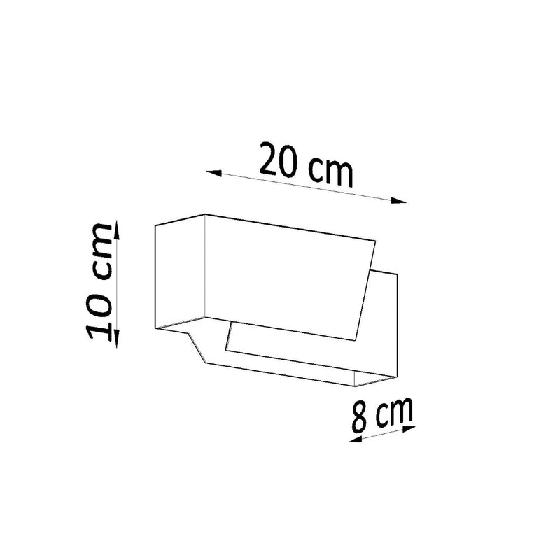 Dimensions Piegare steel wall light white G9