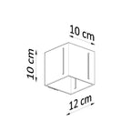 Dimensions de l'applique Pixar : 10 x 10 cm, saillie 12 cm